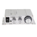 Lepy Hifi Stereo Power Digital 2x25W 2 Channel Amplifier with 3.5mm Audio Input for iPhone Computer MP3 Silver