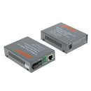 2x External 100M Fast SC Optical Media Converter Singlemode Single Fiber Transceiver