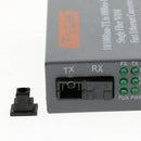 2x External 100M Fast SC Optical Media Converter Singlemode Single Fiber Transceiver