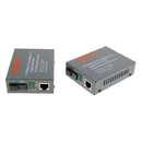2x External 100M Fast SC Optical Media Converter Singlemode Single Fiber Transceiver