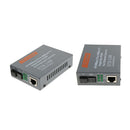 2x External 100M Fast SC Optical Media Converter Singlemode Single Fiber Transceiver