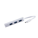USB-C TO 3-Port USB 3.0 Convertor Splitter Aluminum Case Card Reader