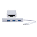 USB-C TO 3-Port USB 3.0 Convertor Splitter Aluminum Case Card Reader