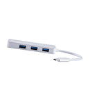 USB-C TO 3-Port USB 3.0 Convertor Splitter Aluminum Case Card Reader