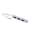 USB-C TO 3-Port USB 3.0 Convertor Splitter Aluminum Case Card Reader