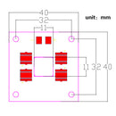1Pcs 405nm 40W LED Light Source Lamp Panel Copper Plate Integrated Beads Violet with hole