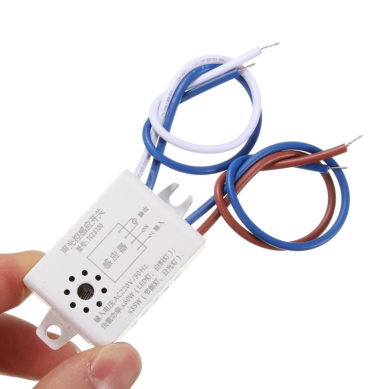 AC 220V Sound Voice Sensor Intelligent Auto On Off Light Switch Delay Time