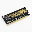 M.2 NVMe SSD to PCI-e X16 Converter Card Full Speed with Case Cover Heatsink