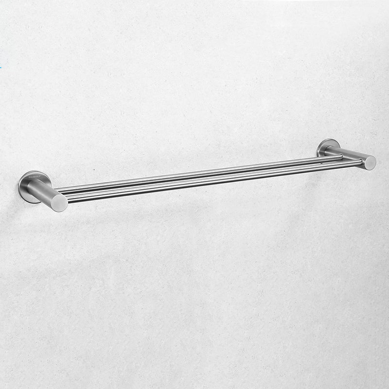 Higold Double Pole Towel Holder Toilet Paper Container Waterproof Stainless Steel Bathroom Storage Set