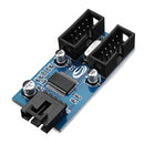 3pcs 9Pin USB Header Male 1 to 2 Female Extension Splitter Cable 9 Port Multiplier Board