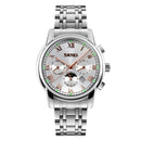 SKMEI 9121 Casual Men Quartz Watch Luxury Stainless Steel Strap Date Display Bussiness Watch