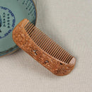 Natural Peach Carvings Hollow Comb Hairdressing
