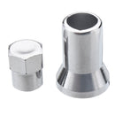 4Pcs TR413 Chrome Car Truck Tire Wheel Tyre Valve Stem Hex Caps W / Sleeve Covers