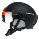 Moon Winter Ski Snowboard Helmet With Visor Goggles Sport Mask Safety Windproof