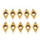 Drillpro 10pcs DCMT070204 Carbide Insert DCMT 0702 Cutter For for SDNCN Turning Tool Holder