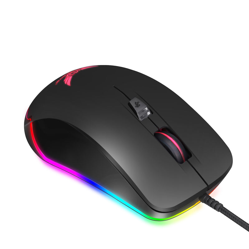 Zerodate S600 4800DPI 6 Buttons Gaming Mouse RGB Backlit USB Wired Mouse Optical  Mice For Game
