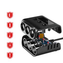 TR12 100W Car Charger Adapter With On/Off Switch 3 Cig arette Lighter Sockets