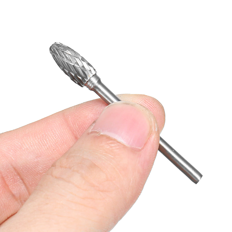 20pcs Solid Carbide Rotary Burrs Drill Bit Tungsten Steel Double Cut Grinder Shank Rotary File