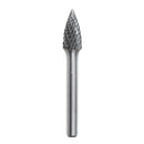 5 Types 6mm Shank Tungsten Carbide Burrs 50.35-60.65mm Rotary File Grinding Head Abrasive Tool