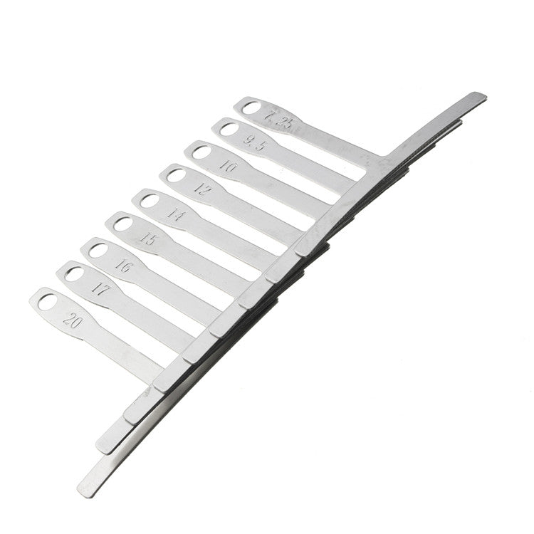 9pcs Guitar Understring Steel Radius Gauges for Luthier Tools Bridge Pin Set