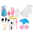 23 Sets Garden Tools Set 23Pcs/Set Succulent Transplanting Garden Planting Bucket Shovel Hand Tools Set Bonsai Set Kit Garden Watering Tools Kit