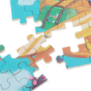 60pcs DIY Puzzle Elephant Pilot Plane Cartoon Jigsaw With Tin Box Kids Children Educational Gift Toy