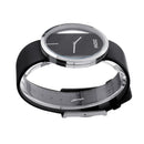 DOM Creative Ring Case Women Luxury Leather Strap Waterproof Quartz Watch