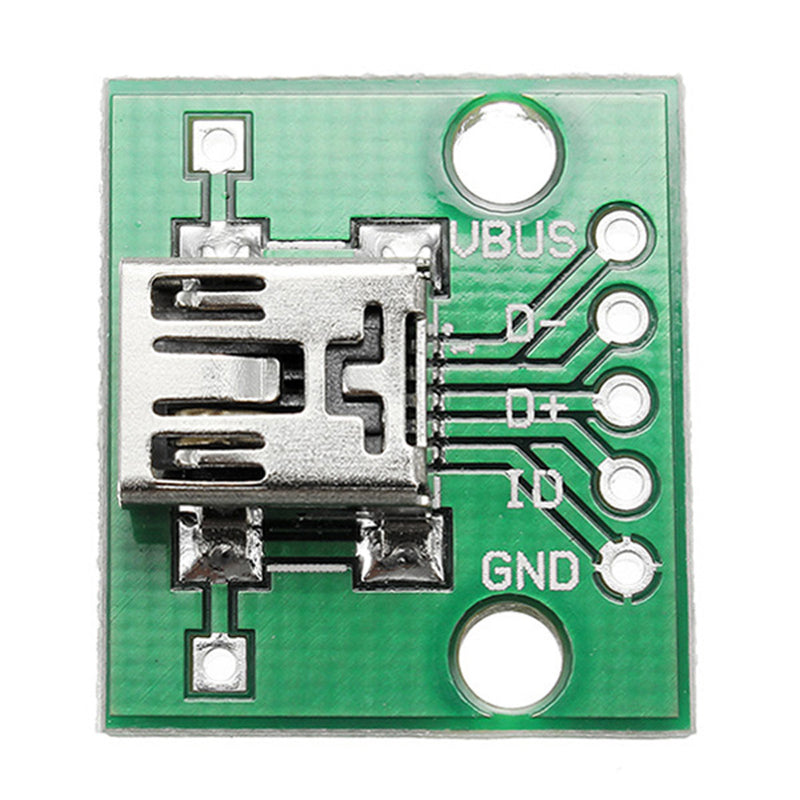 100pcs USB To DIP Female Head Mini-5P Patch To DIP 2.54mm Adapter Board