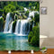 180 x180cm Shower Curtain Anti-Slip 3xCarpets Waterfall Style Bathroom Bath Mat