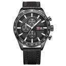 MINI FOCUS MF0029G Multifunction Male Wrist Watch Working Sub-dials Quartz Movement Watch