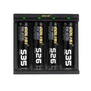 GOLISI Needle 4 5V 2A  USB Charging Battery Charger Smart Fast Adjustable For 18650 26650 AA AAA