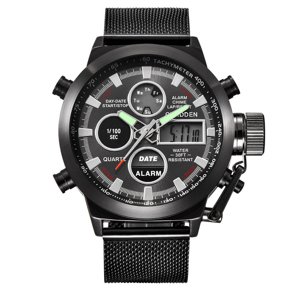 XINEW 3003 Waterproof LED Dual Display Watch Alarm Luminous Display Digital Watches