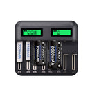 PALO Multi 8 Slots LCD Display Battery Charger Travel Portable Car Chargers Smart Charger For Nimh Nicd AA/AAA/SC/C/D/9V Rechargeable Battery