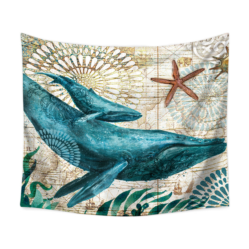 Marine Animal Nordic Style Tapestry Wall Hanging Beach Towel Art Carpet Decorative Tapestry