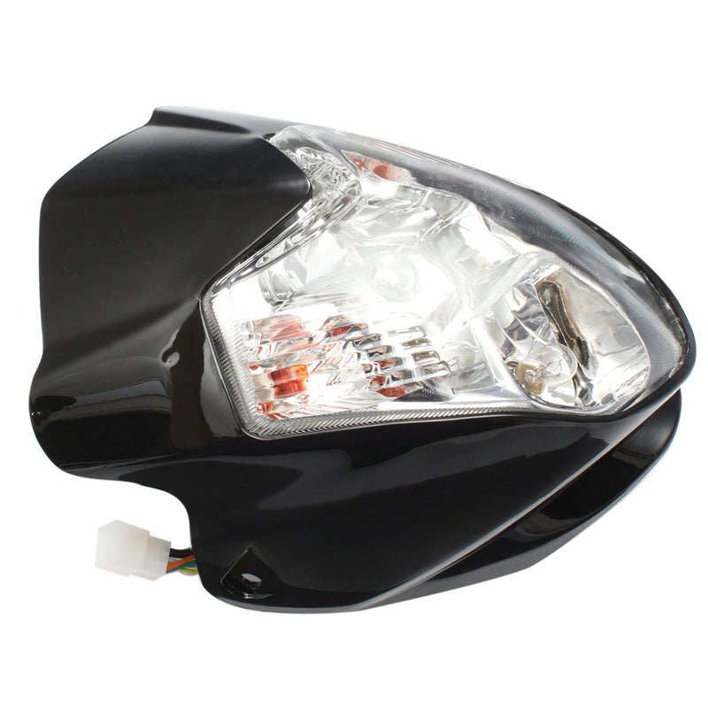 H4 Hi/Lo Headlight Turn Signal Housing with Amber Lamp Motorcycle ATV