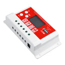 20A 12V/24V Solar Panel Battery Regulator Charging Controller 3-Stage PWM LCD