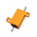 20pcs RX24 10W 1R 1RJ Metal Aluminum Case High Power Resistor Golden Metal Shell Case Heatsink Resistance Resistor