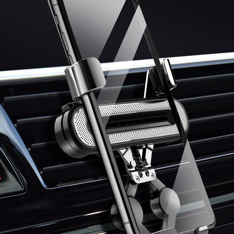 Bakeey Metal Mini Gravity Linkage Air Vent Car Phone Holder Car Mount For 4.0-6.5 Inch Smart Phone iPhone Samsung
