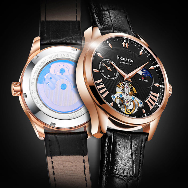 OCHSTIN GA6120 Luminous Display Moon Phase Automatic Mechanical Watch Full Steel Men Watch