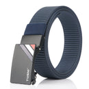 TUSHI 125cm Thick Nylon Belt Quick Release Metal Buckle Business Tactical Belt