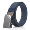 TUSHI 125cm Thick Nylon Belt Quick Release Metal Buckle Business Tactical Belt