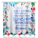 Sunshine Waterproof Bathroom Shower Curtain Toilet Cover Mat Non-Slip Rug Set