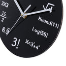 20cm Math Round Wooden Wall Clock Modern Home Living Room Kitchen Watch Decor