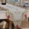 Table Runner Flower Desk Cover With Tassel Wedding Birthday Party Decor