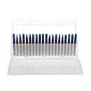 Drillpro 20pcs 3x3mm NACO Blue Coating Burrs Rotary File Tungsten Carbide Router Rasps