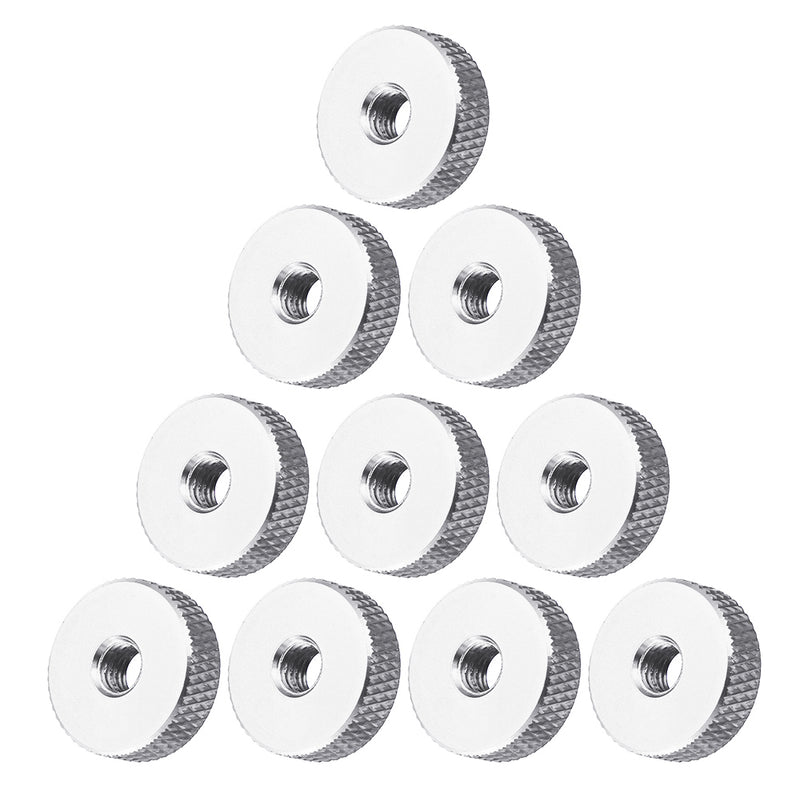 10Pcs M5 Manual Knurled Thumb Aluminum Alloy Screw Nut Spacer Flat Washer