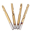 Titanized 3.175mm Carbide CNC Single Flute Spiral Bits End Milling Cutter 12mm/15mm/17mm/22mm CEL