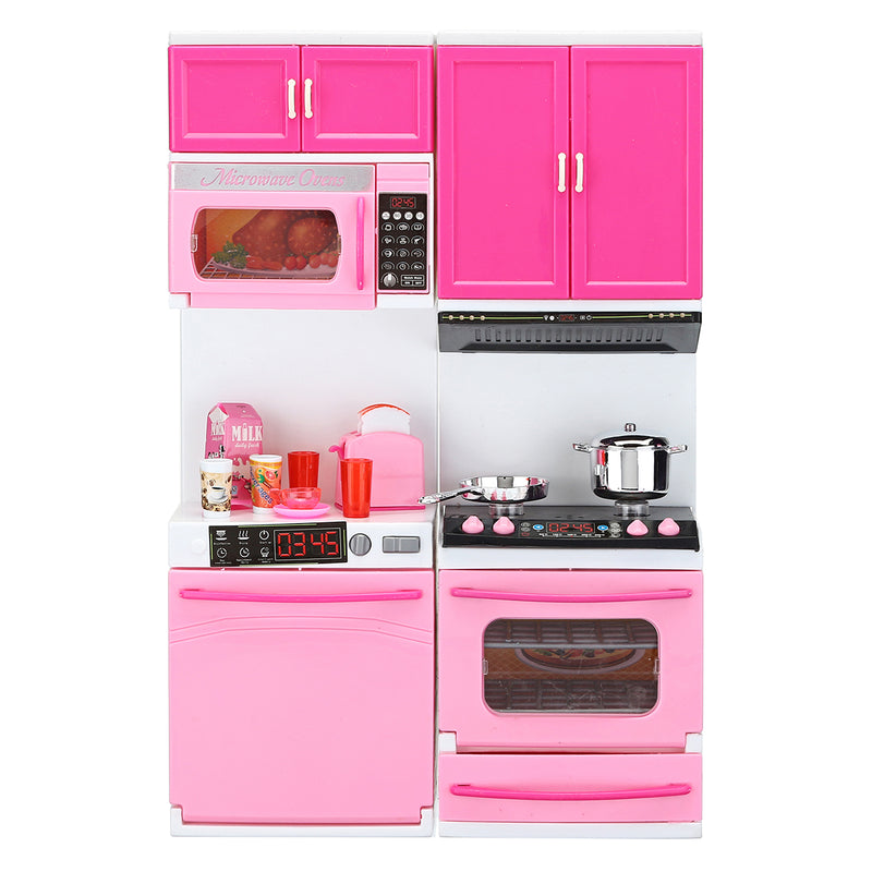 Large Girl Kid Wooden Play Kitchen Playset Children's Role Play Pretend Set Toys