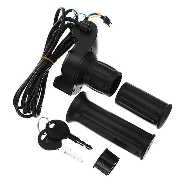 DC 12V-84V Throttle Twist Handlebar LCD Digital Meter W/ Keys For Electric Motorcycle Scooter