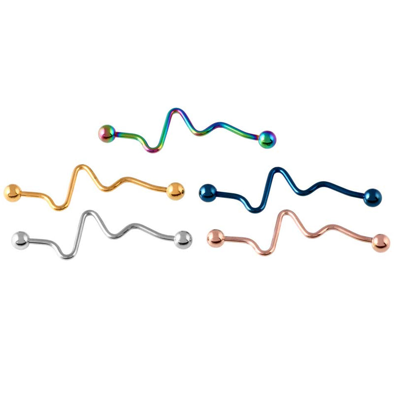 Fashion Barbell Ear Holes Stainless Steel Irregular Ear Stud Men Women Earring